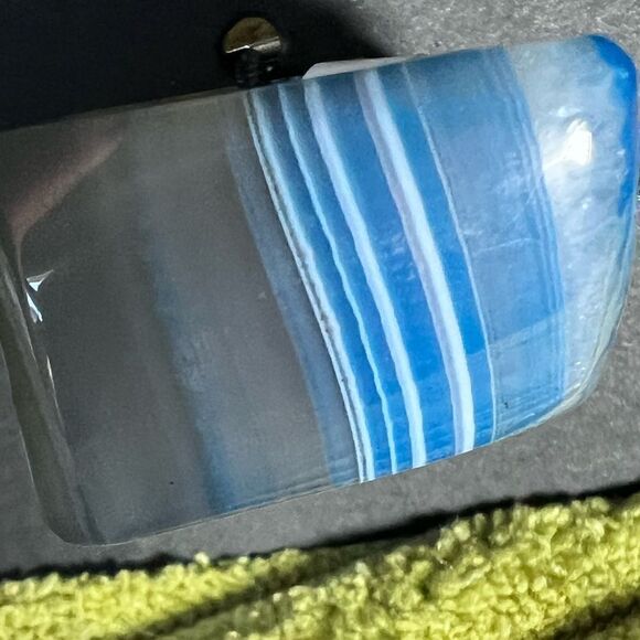 Stone ring size 7 blue grey tones - Picture 5 of 7